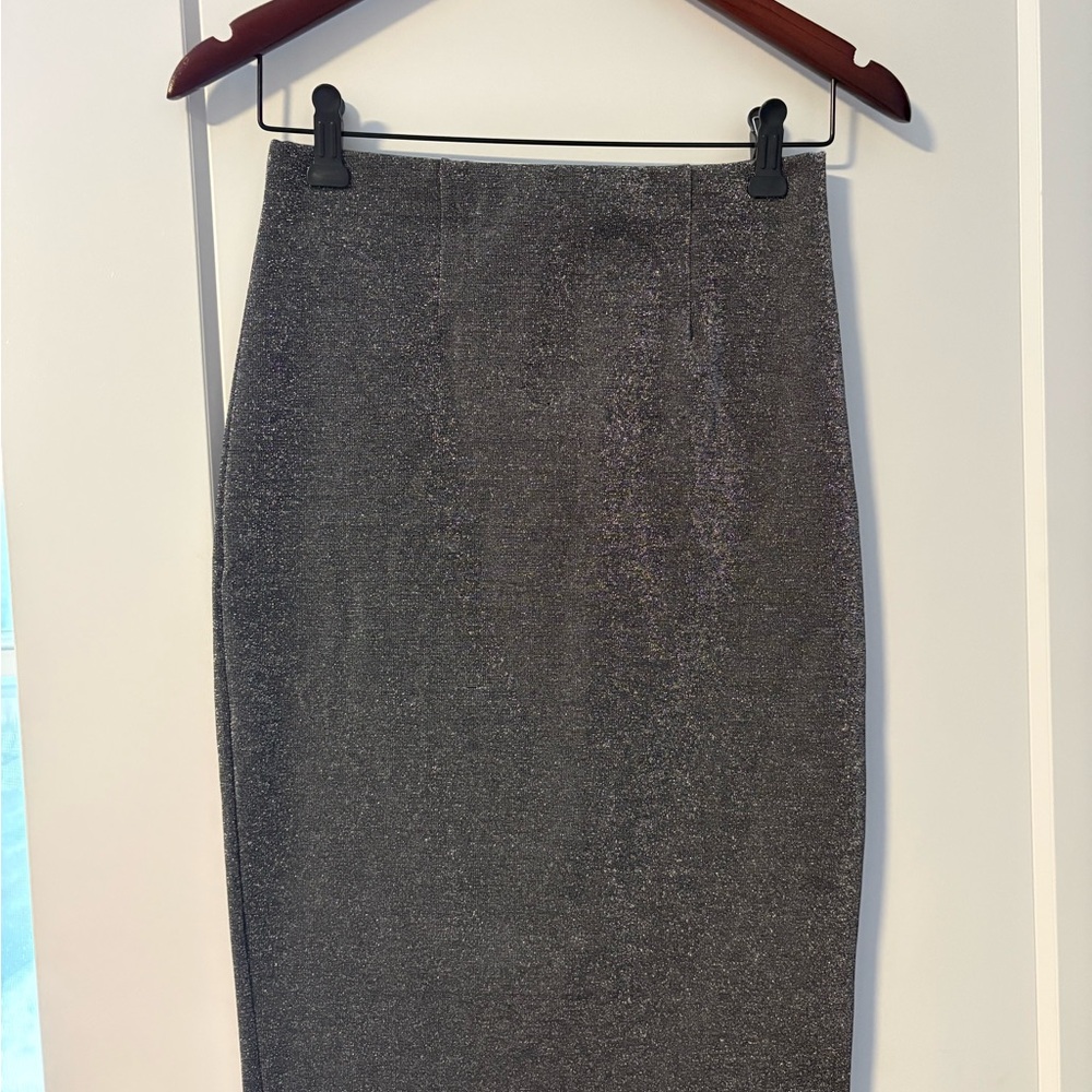 Dynamite Shimmering Gray Pencil Skirt